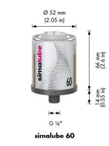 SL10 60, Simalube 60ml лубрикатор со смазкой для пищевой промышленности