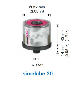 SL00 30, Simalube 30ml лубрикатор без смазки